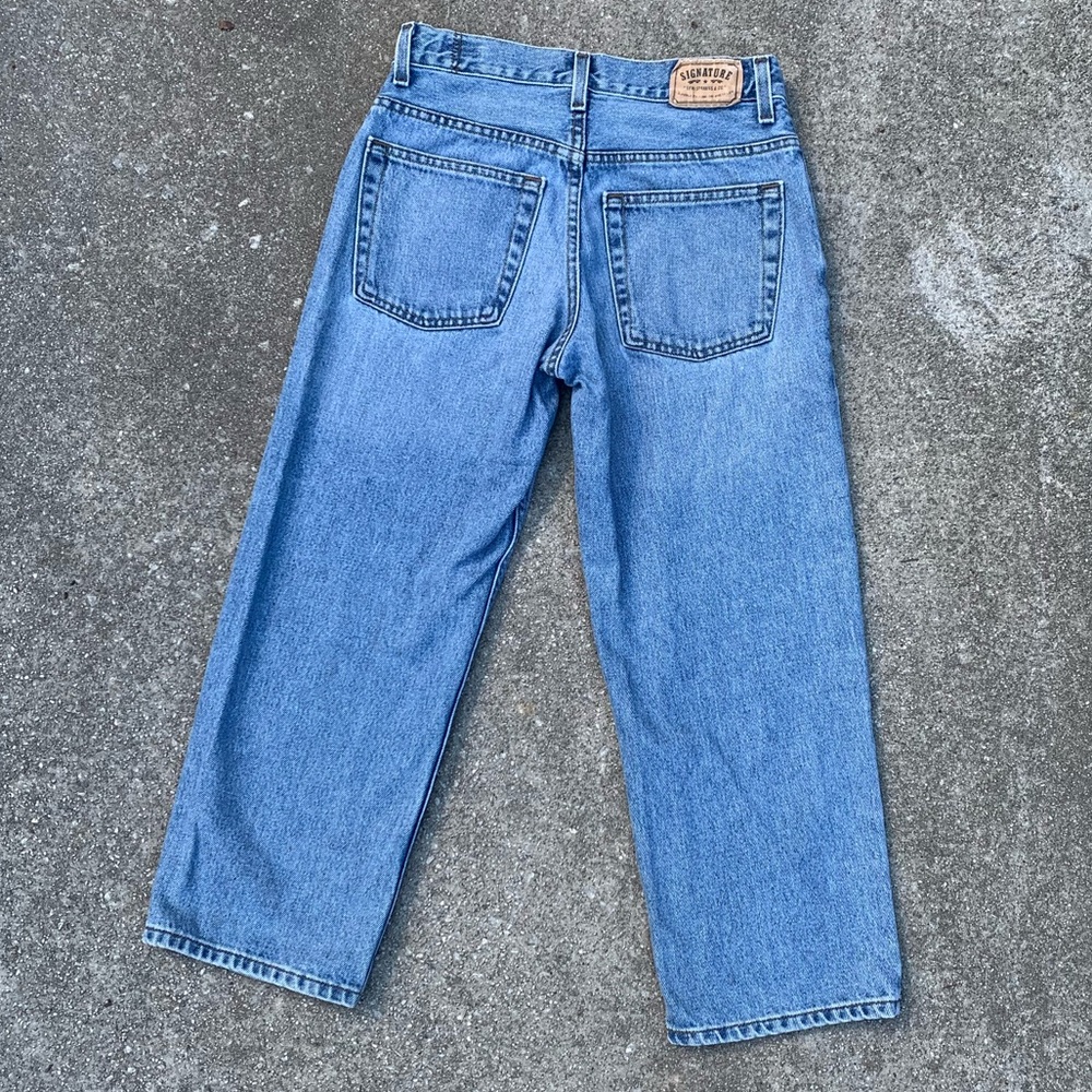 Levi Strauss & Co. Signature Jeans, Loose fit, 29 X 25 10 Husky, adj waist